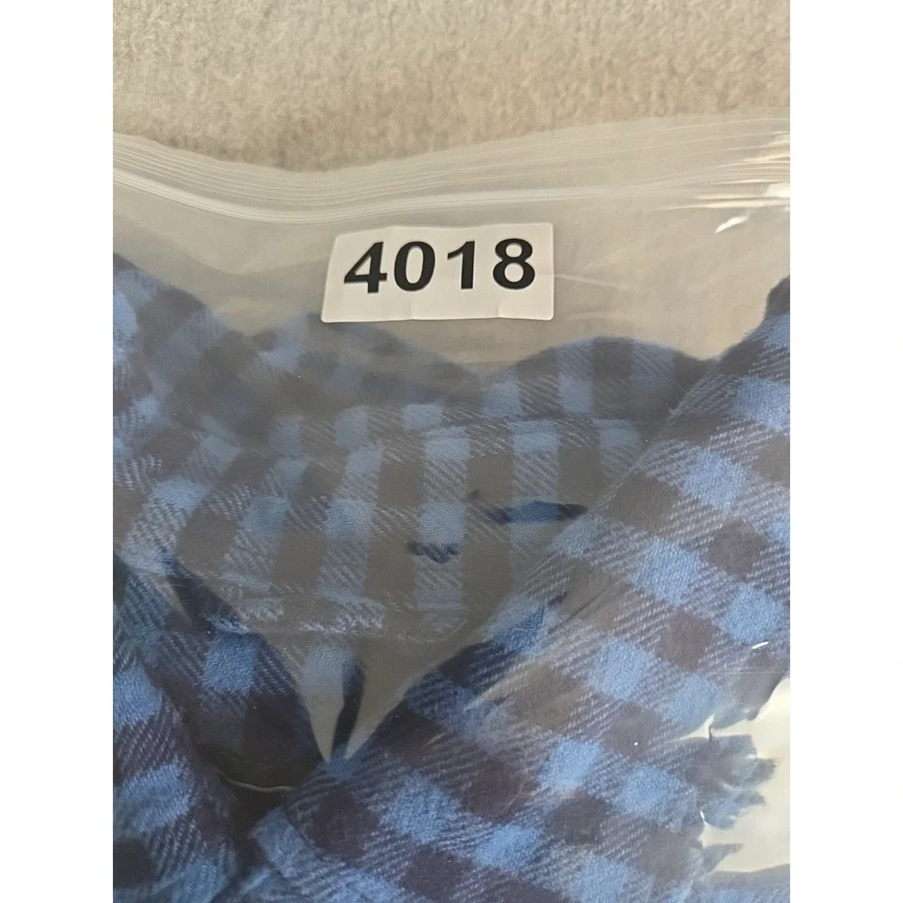 American Eagle Shirt Mens L Blue Gingham Check Button Up Classiccore Flannel Y2K